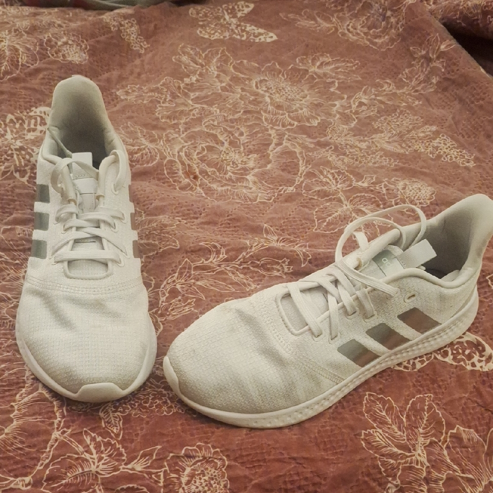 adidas White and Gray Women's Sneakers